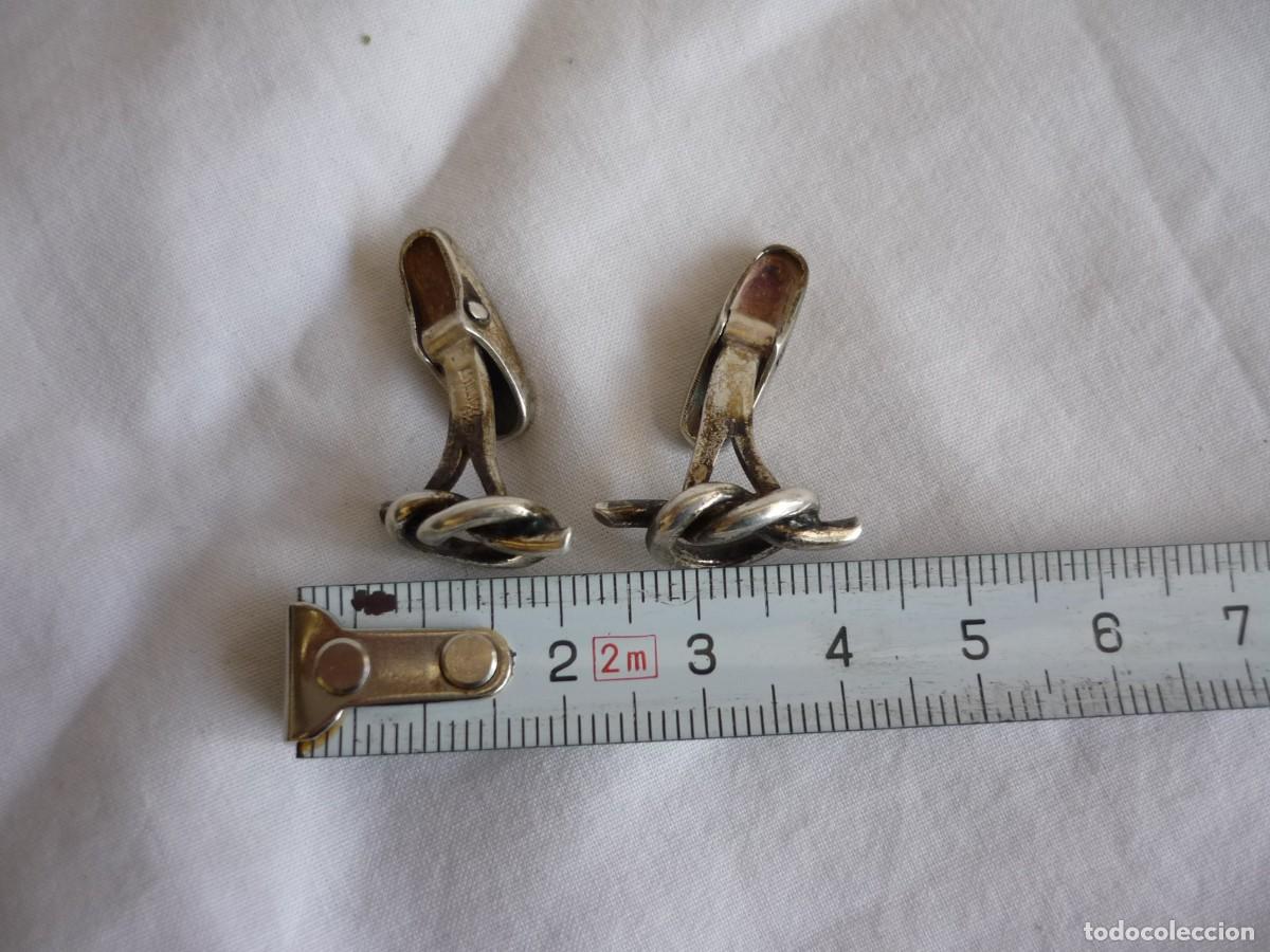 Antig&uuml;edades: Gemelos de plata 925 nudo - Foto 7