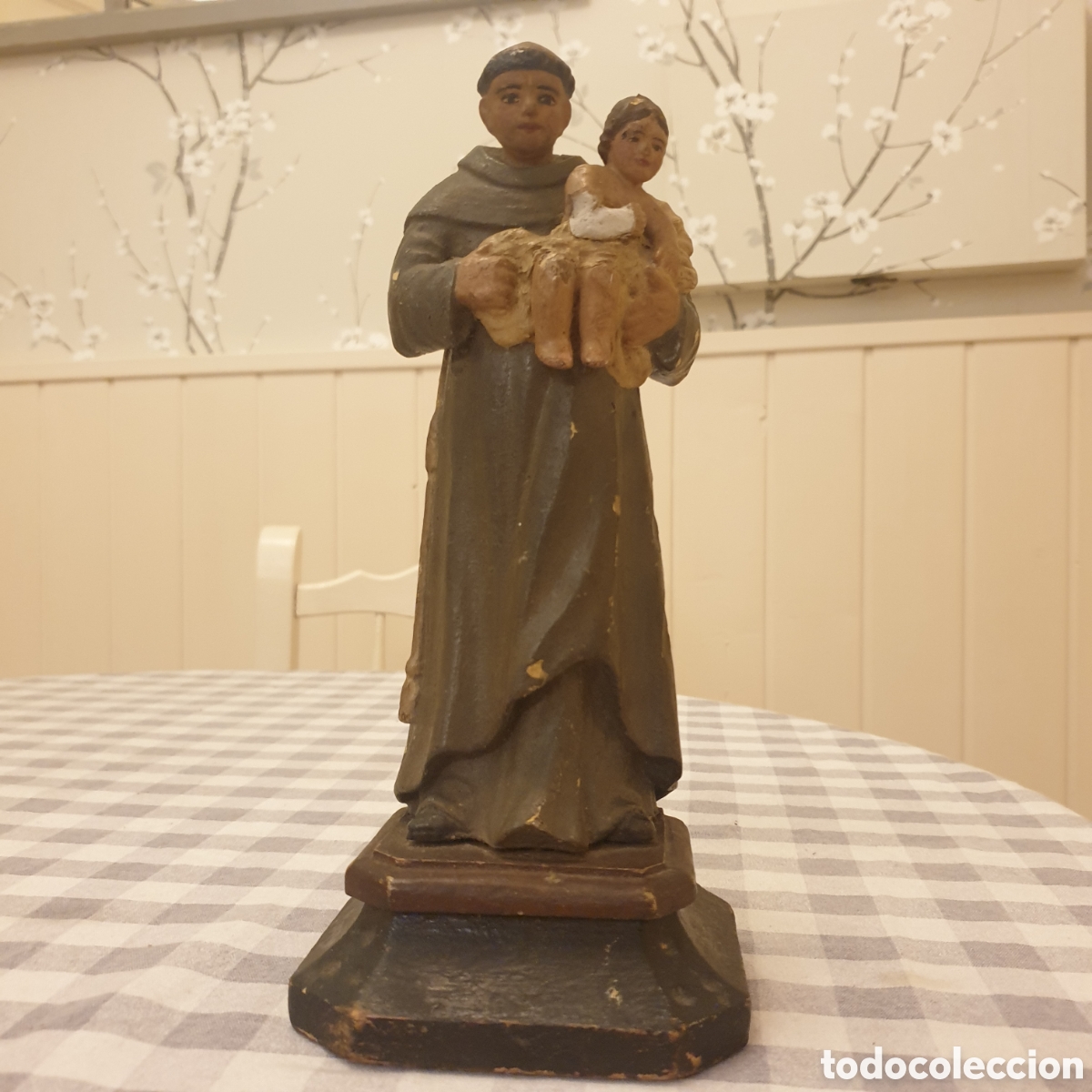 Antig&uuml;edades: San Antonio talla en madera - Foto 2