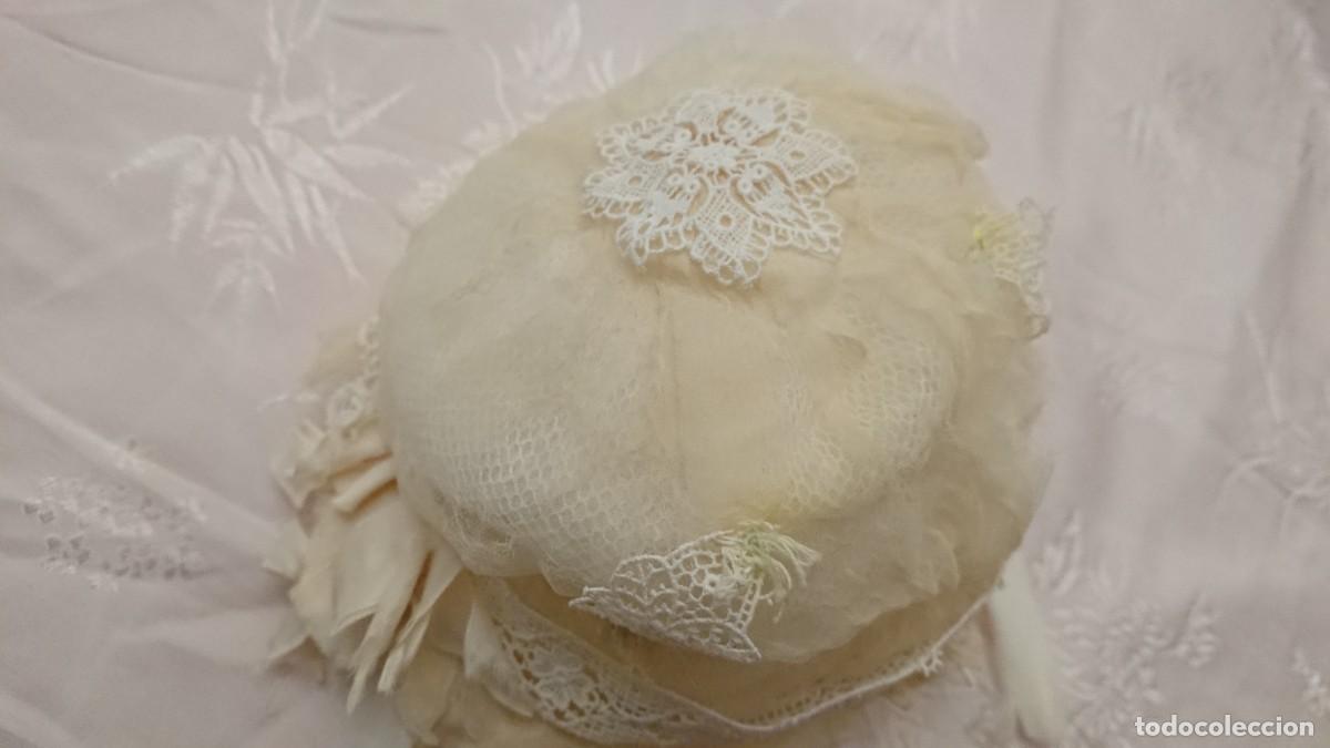 Antig&uuml;edades: GORRO DE BEB&Eacute; DE CEREMONIA O DE CRISTIANAR - Foto 6