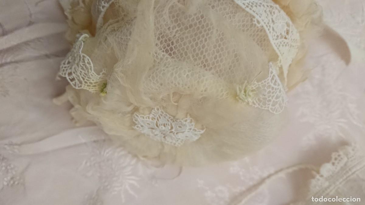 Antig&uuml;edades: GORRO DE BEB&Eacute; DE CEREMONIA O DE CRISTIANAR - Foto 10