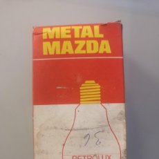 Antigüedades: BOMBILLA METAL MAZDA RETROLUX 220/230 V 60W. PARTA SUPERIOR PLATEADA. Lote 398932394