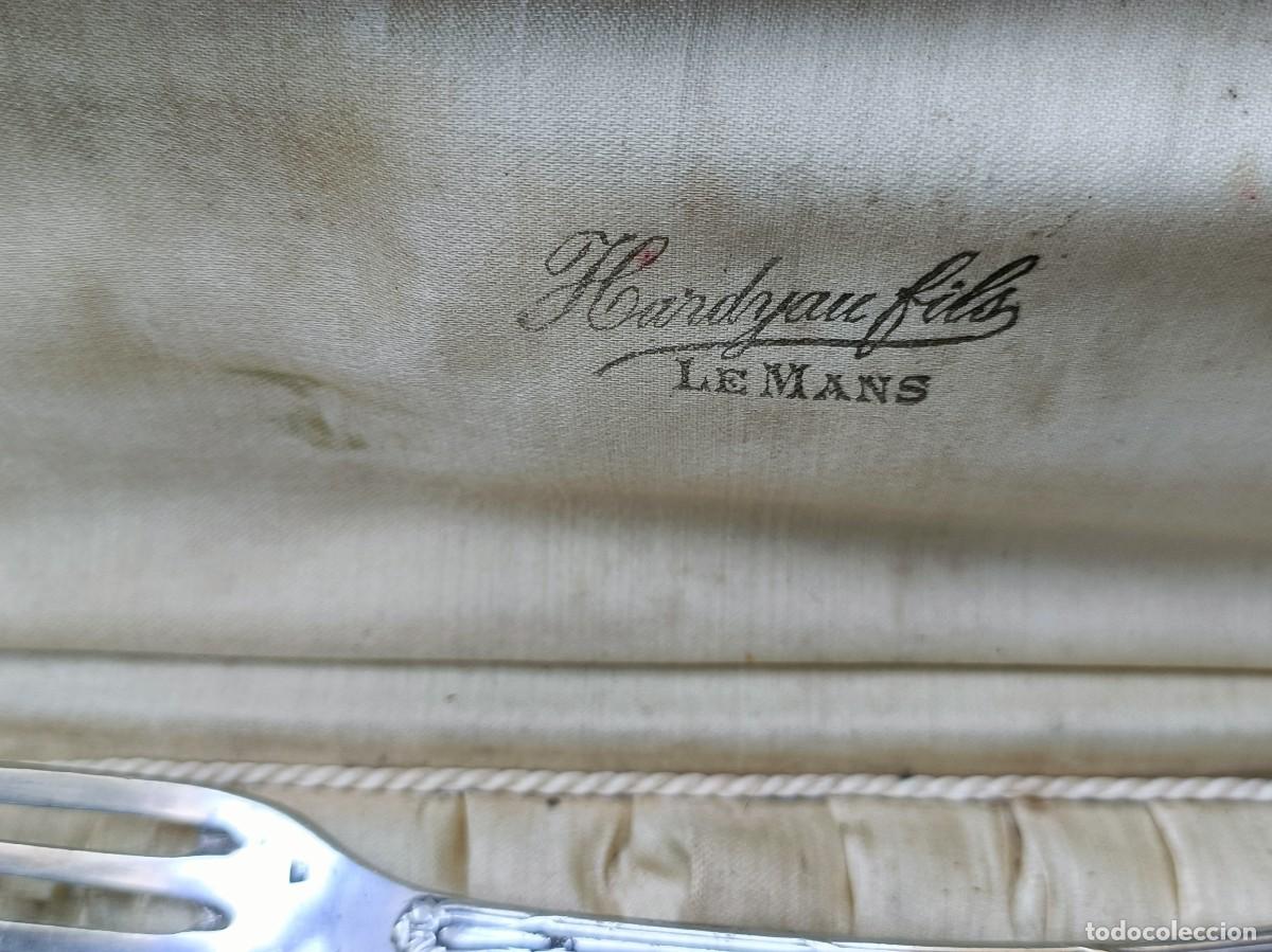 Antig&uuml;edades: Antiguos dos cubiertos en estuche con marcaje - Foto 8