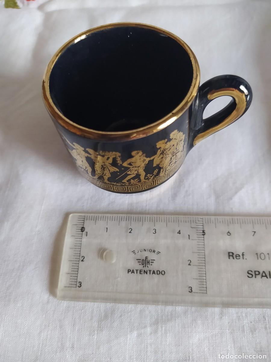 Antig&uuml;edades: JUEGO DE CAF&Eacute; CON DIBUJOS GRIEGOS - Foto 2
