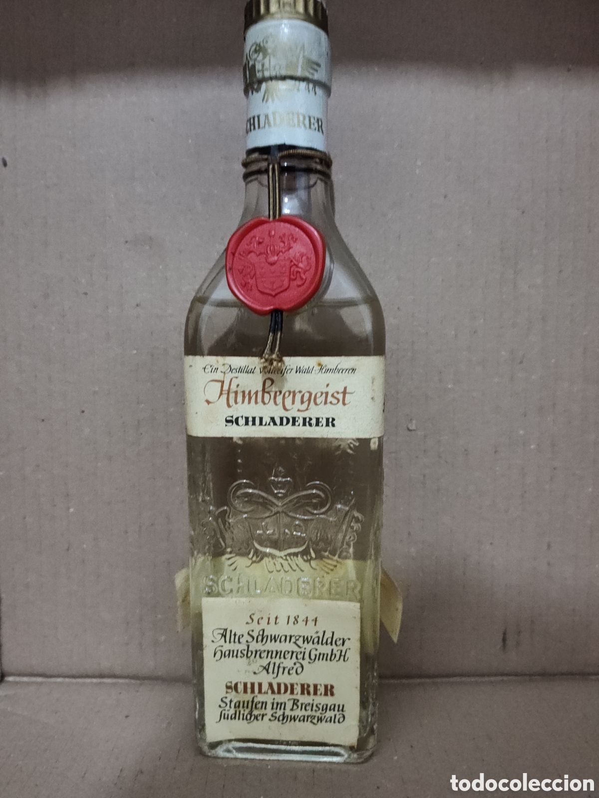 Antiquit&auml;ten: Botella de licor Vintage Himbeergeist Schladerer