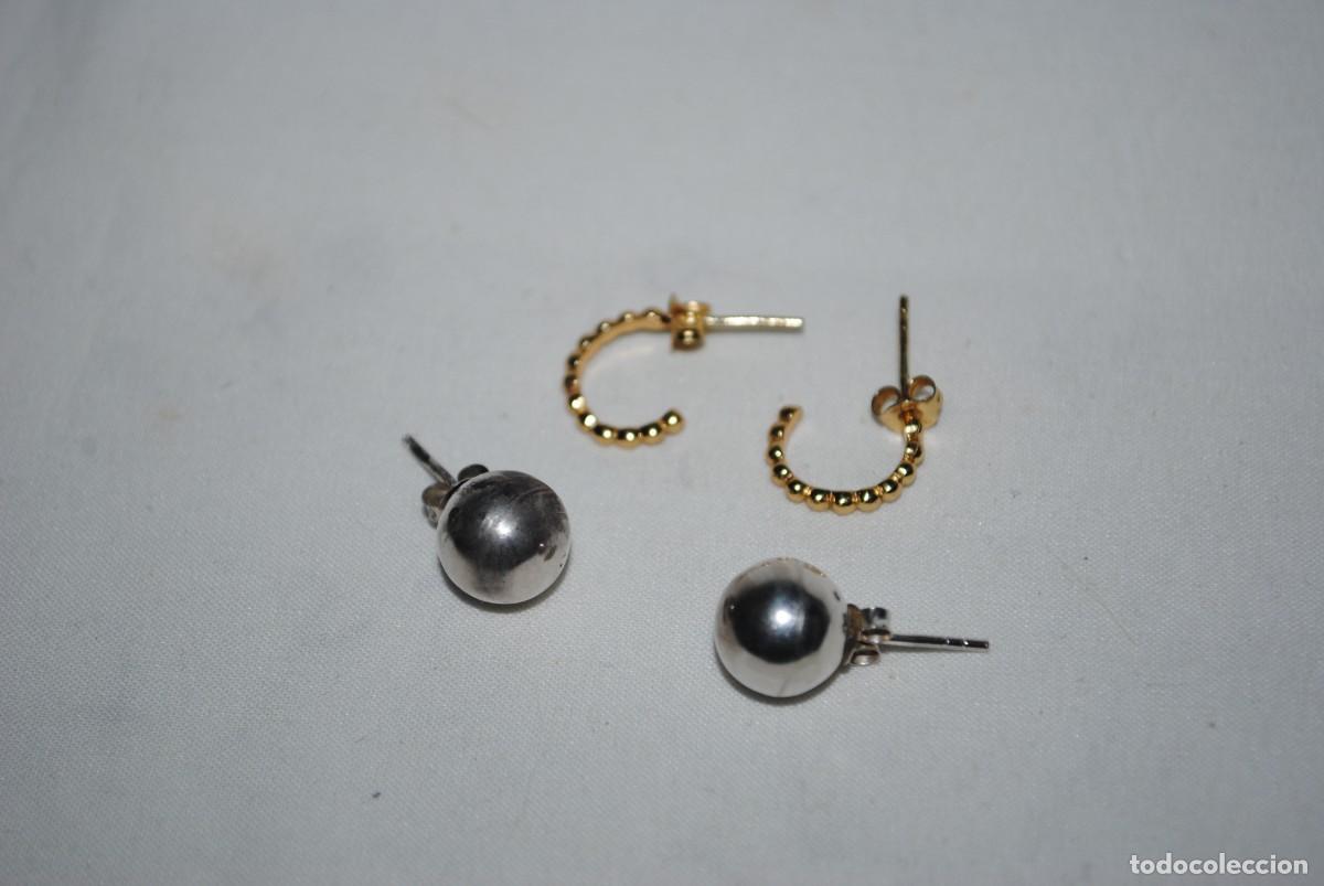 Antig&uuml;edades: LOTE DE ZARCILLOS DE PLATA - Foto 2