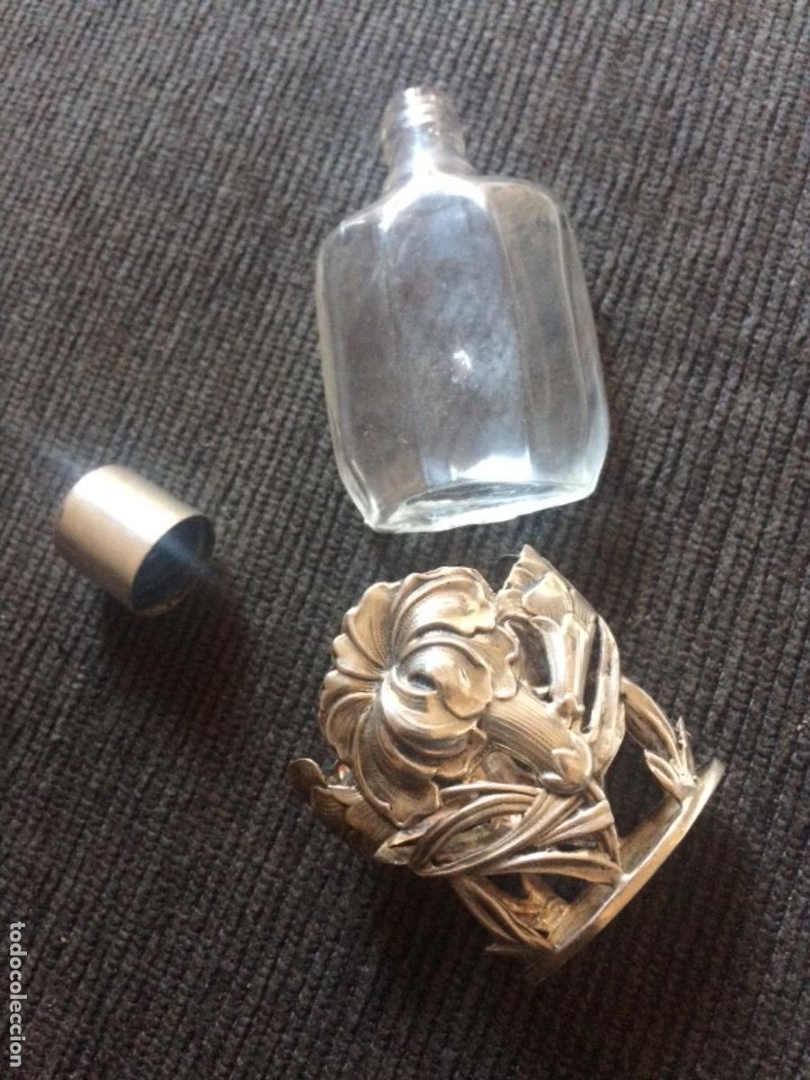 Antig&uuml;edades: Perfumero plata cristal modernista - Foto 2