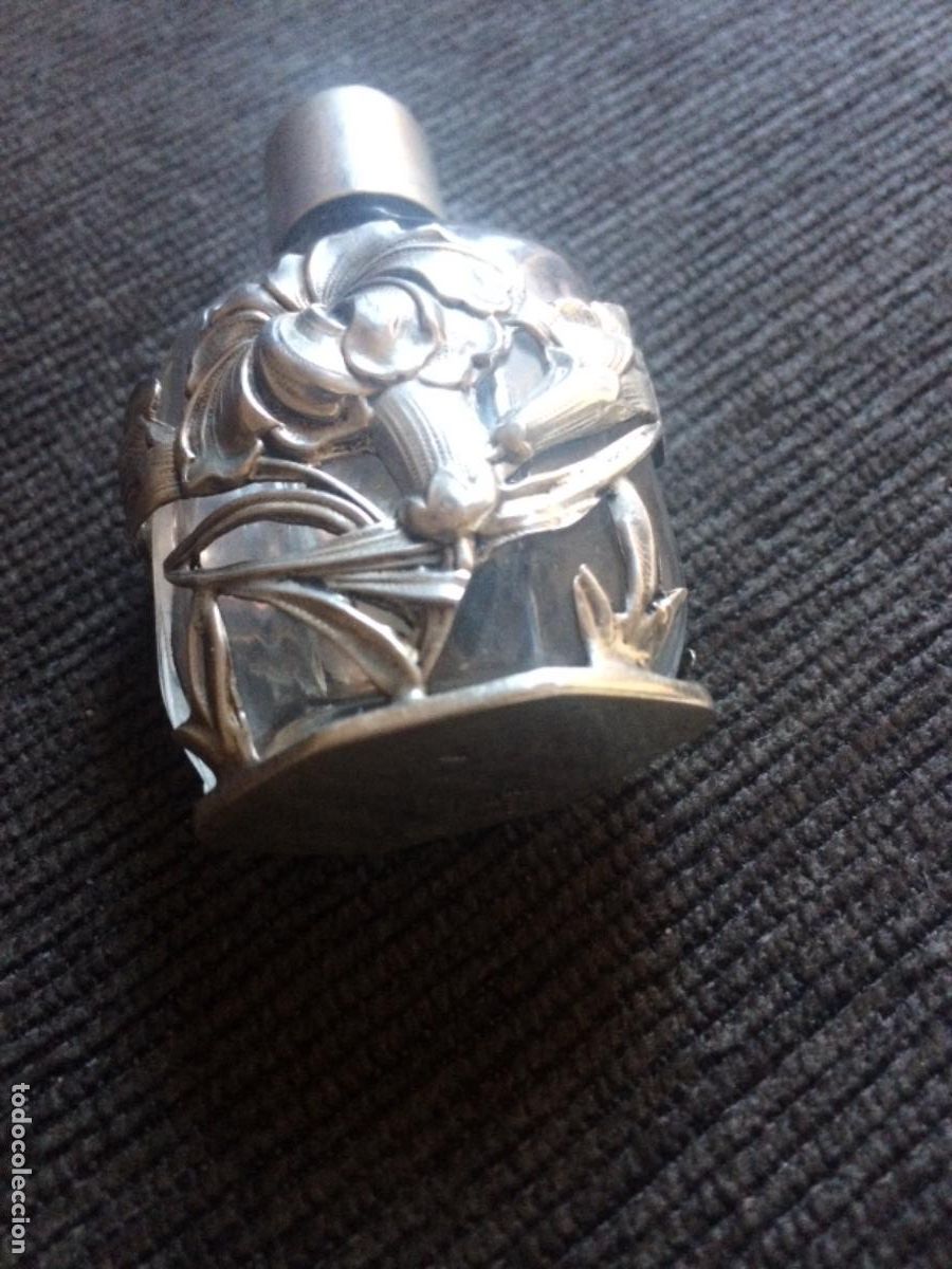 Antig&uuml;edades: Perfumero plata cristal modernista - Foto 4