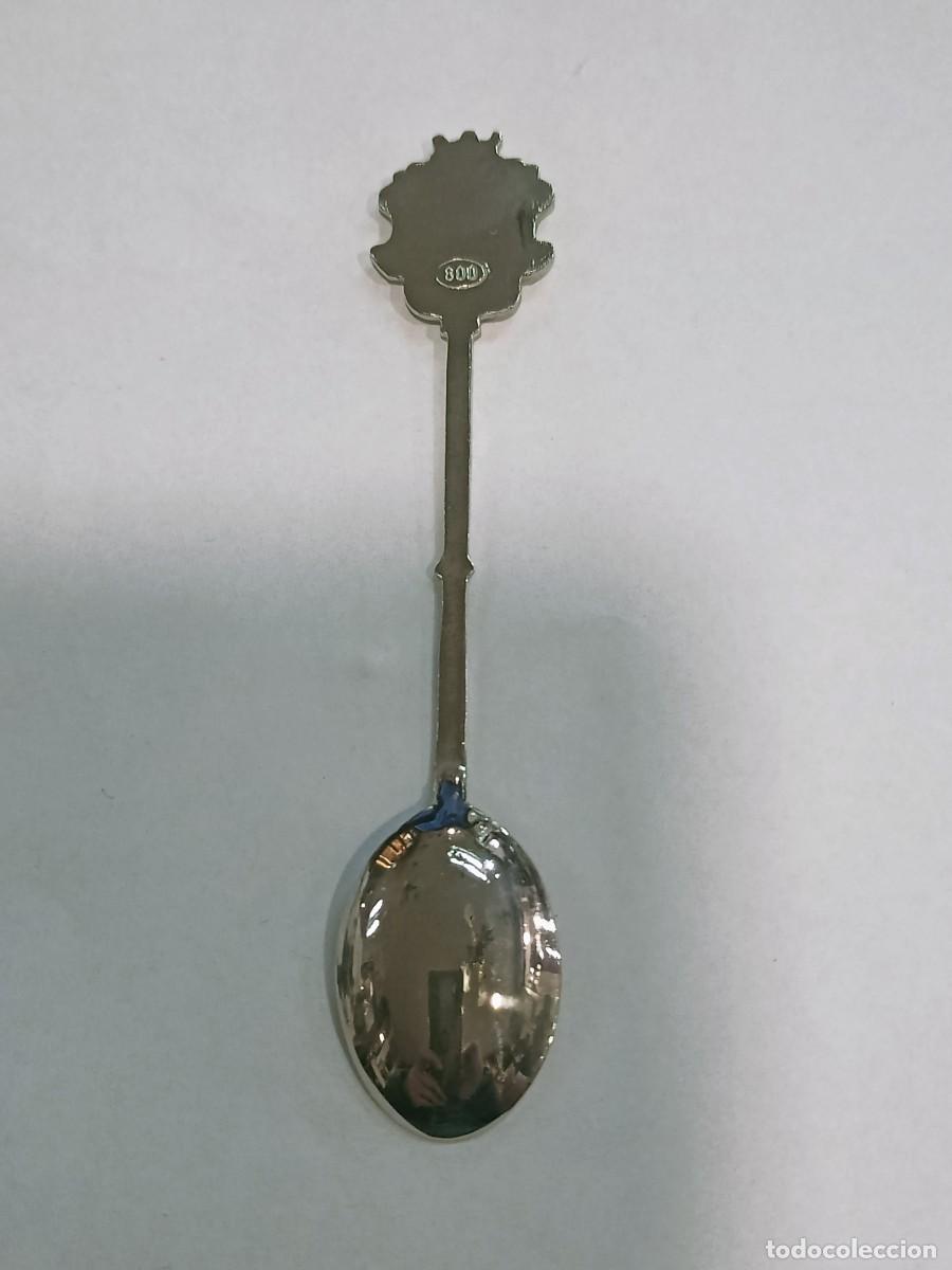 Antig&uuml;edades: Cucharilla souvenirs en plata 800. REF-1390 - Foto 2