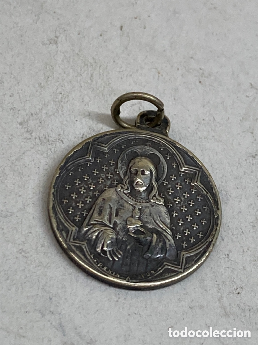 Antig&uuml;edades: Medalla religiosa met&aacute;lica - Foto 2