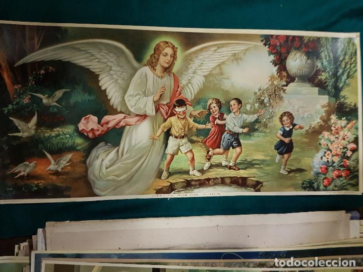 Antig&uuml;edades: EL ANGEL DE LA GUARDA 37X86 CM - Foto 1