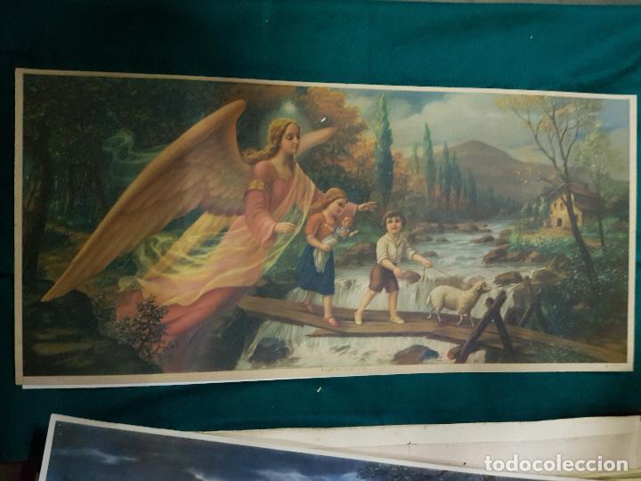 Antig&uuml;edades: ANGEL DE LA GUARDA 37X78 CM - Foto 1