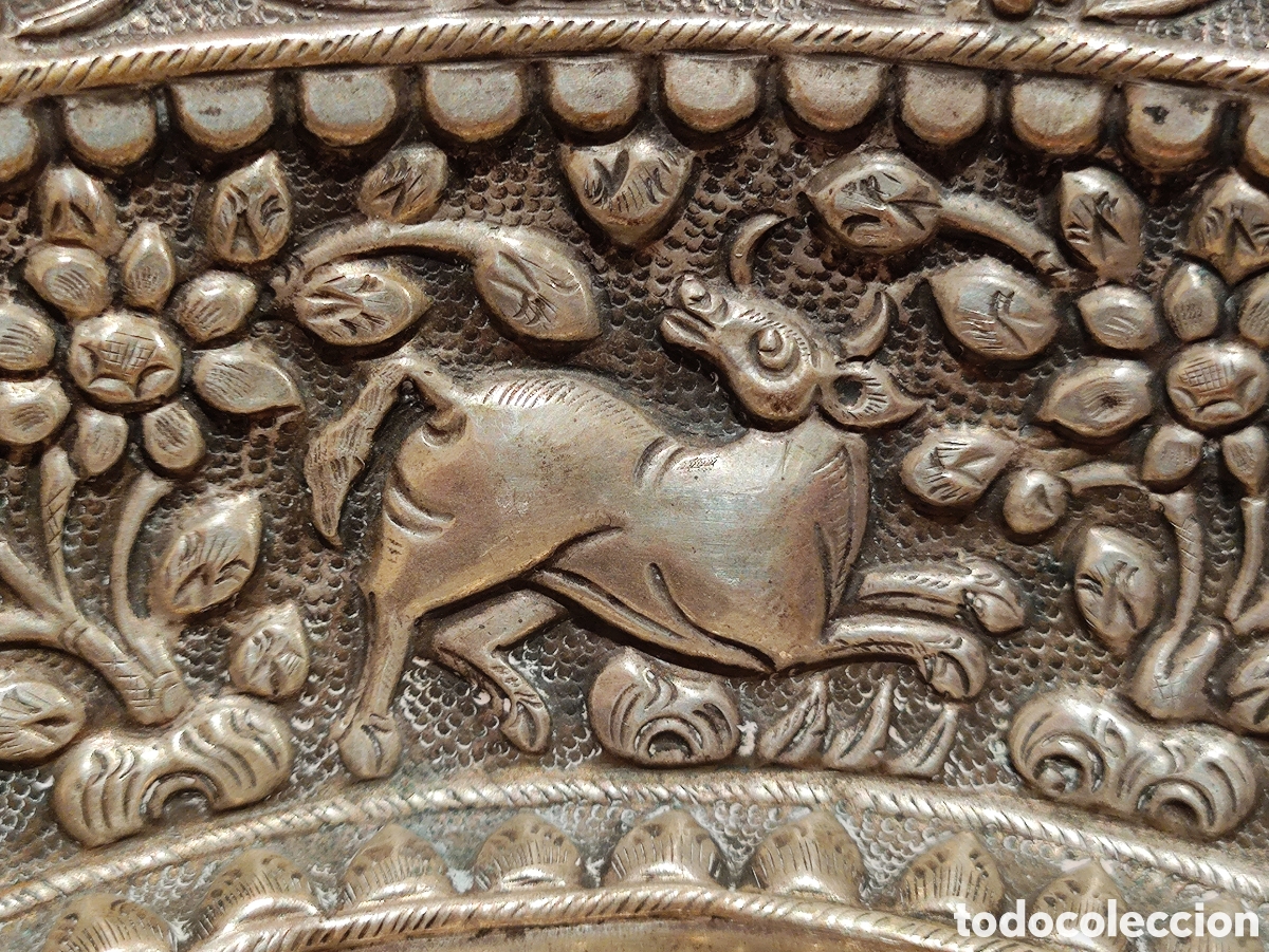 Antig&uuml;edades: PLATA, SILVER DISH, INDIA, INDIAN CUTCH SOLID SILVER DEEP DISH, XIX CENTURY - Foto 8