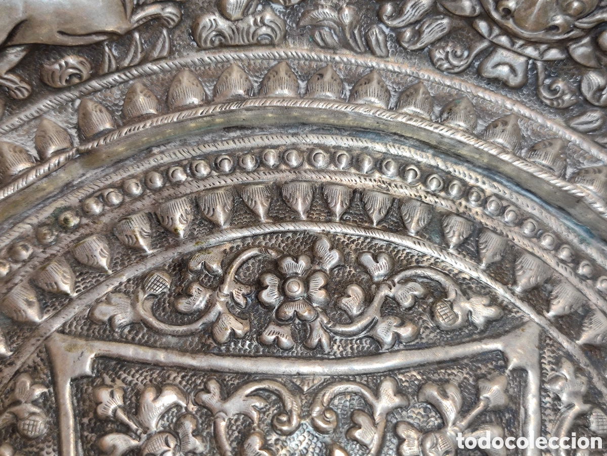 Antig&uuml;edades: PLATA, SILVER DISH, INDIA, INDIAN CUTCH SOLID SILVER DEEP DISH, XIX CENTURY - Foto 9