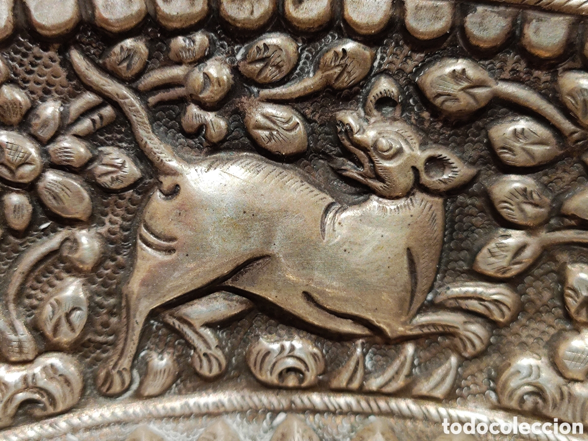 Antig&uuml;edades: PLATA, SILVER DISH, INDIA, INDIAN CUTCH SOLID SILVER DEEP DISH, XIX CENTURY - Foto 10