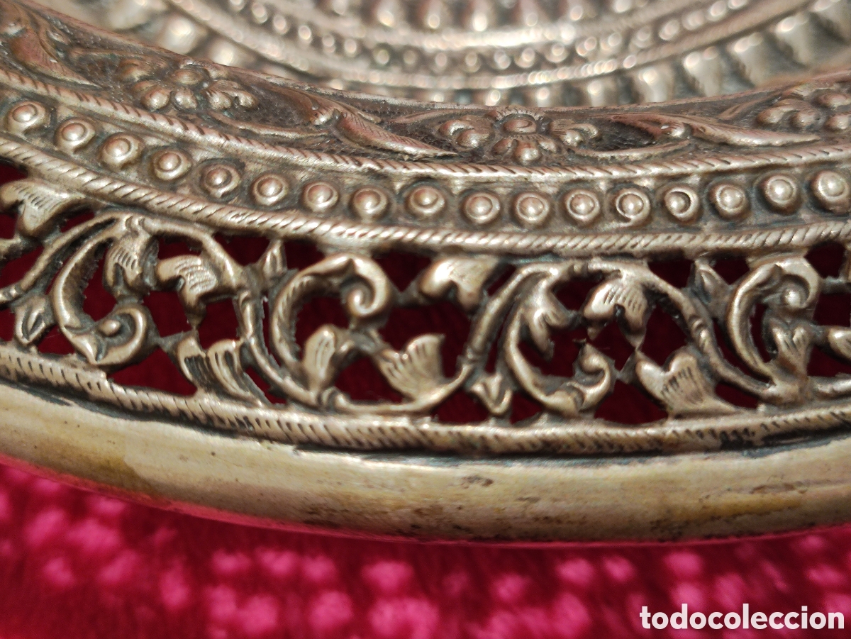 Antig&uuml;edades: PLATA, SILVER DISH, INDIA, INDIAN CUTCH SOLID SILVER DEEP DISH, XIX CENTURY - Foto 11
