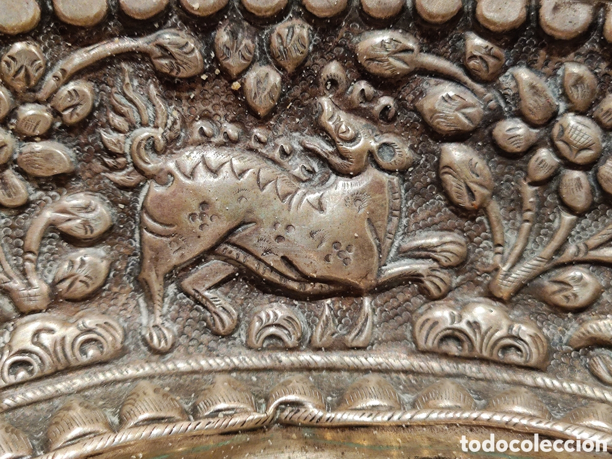 Antig&uuml;edades: PLATA, SILVER DISH, INDIA, INDIAN CUTCH SOLID SILVER DEEP DISH, XIX CENTURY - Foto 12
