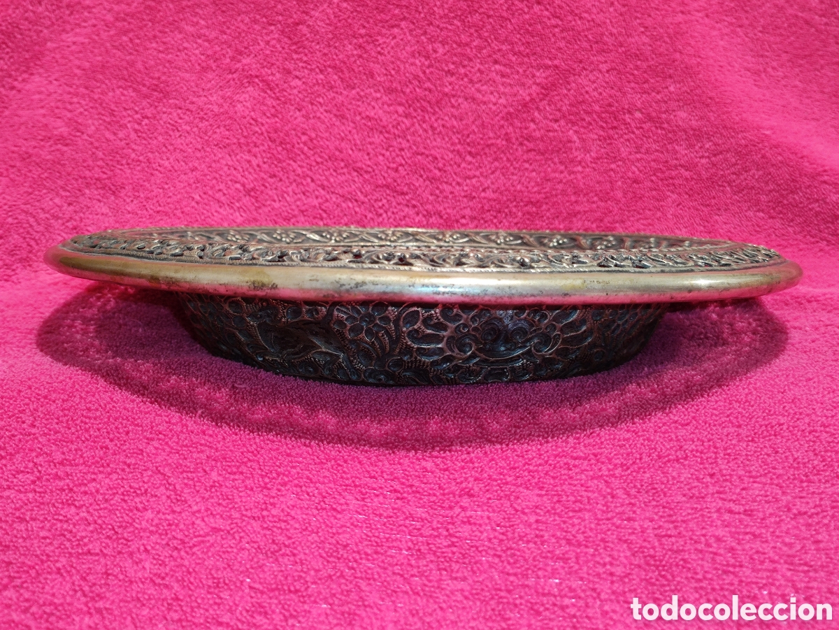 Antig&uuml;edades: PLATA, SILVER DISH, INDIA, INDIAN CUTCH SOLID SILVER DEEP DISH, XIX CENTURY - Foto 14