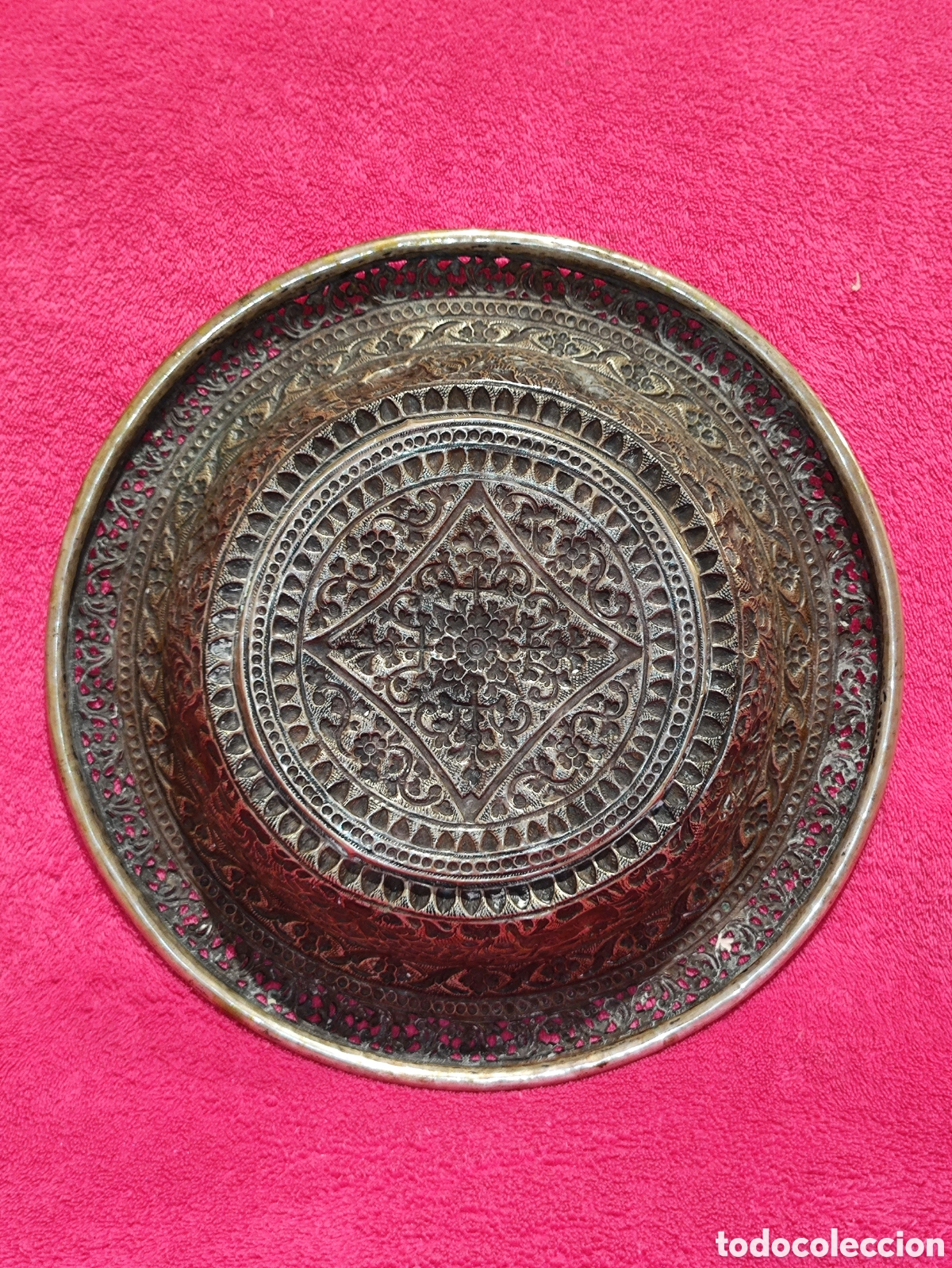 Antig&uuml;edades: PLATA, SILVER DISH, INDIA, INDIAN CUTCH SOLID SILVER DEEP DISH, XIX CENTURY - Foto 17