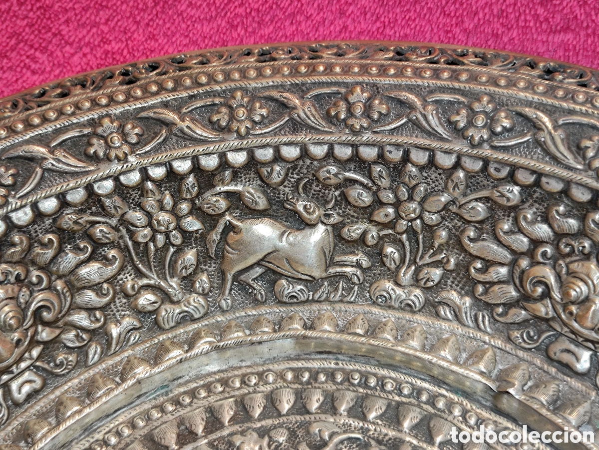 Antig&uuml;edades: PLATA, SILVER DISH, INDIA, INDIAN CUTCH SOLID SILVER DEEP DISH, XIX CENTURY - Foto 18