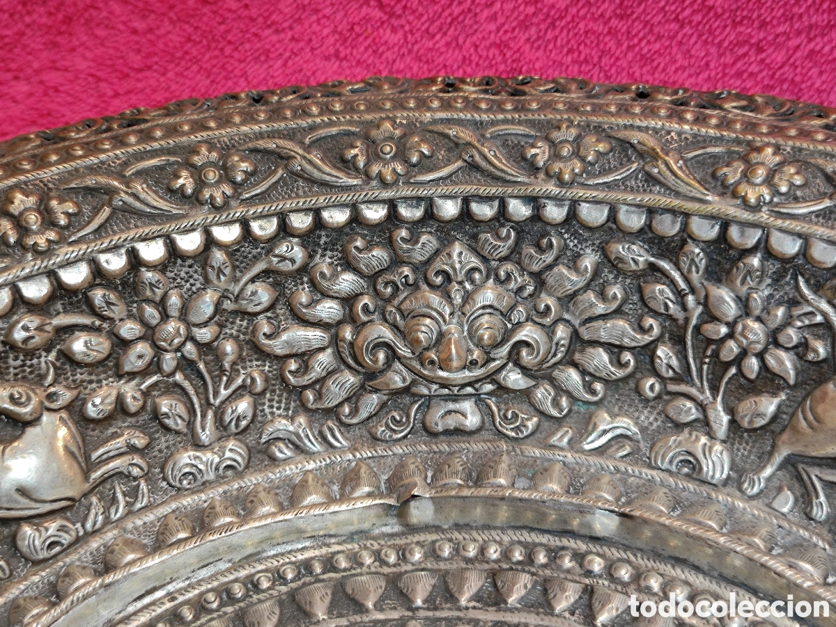 Antig&uuml;edades: PLATA, SILVER DISH, INDIA, INDIAN CUTCH SOLID SILVER DEEP DISH, XIX CENTURY - Foto 7