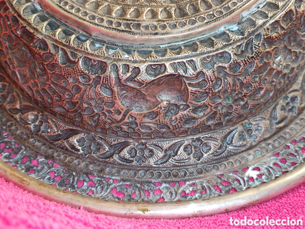 Antig&uuml;edades: PLATA, SILVER DISH, INDIA, INDIAN CUTCH SOLID SILVER DEEP DISH, XIX CENTURY - Foto 20