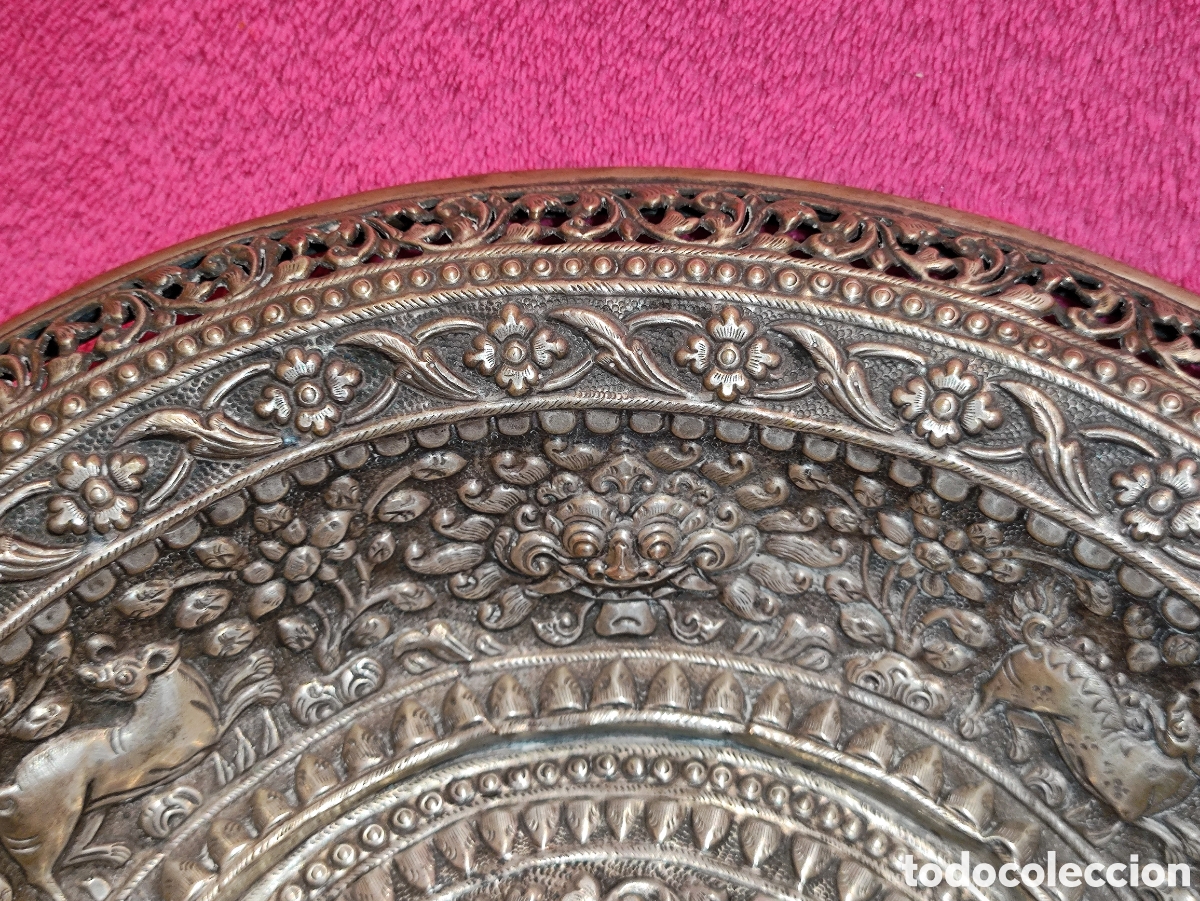 Antig&uuml;edades: PLATA, SILVER DISH, INDIA, INDIAN CUTCH SOLID SILVER DEEP DISH, XIX CENTURY - Foto 5