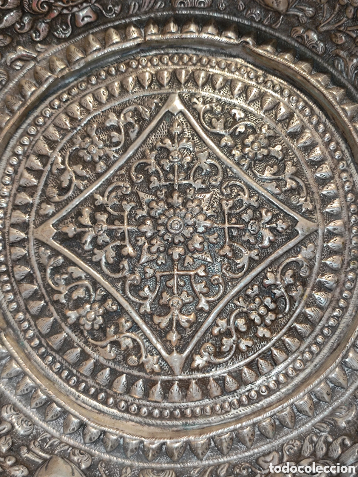 Antig&uuml;edades: PLATA, SILVER DISH, INDIA, INDIAN CUTCH SOLID SILVER DEEP DISH, XIX CENTURY - Foto 2