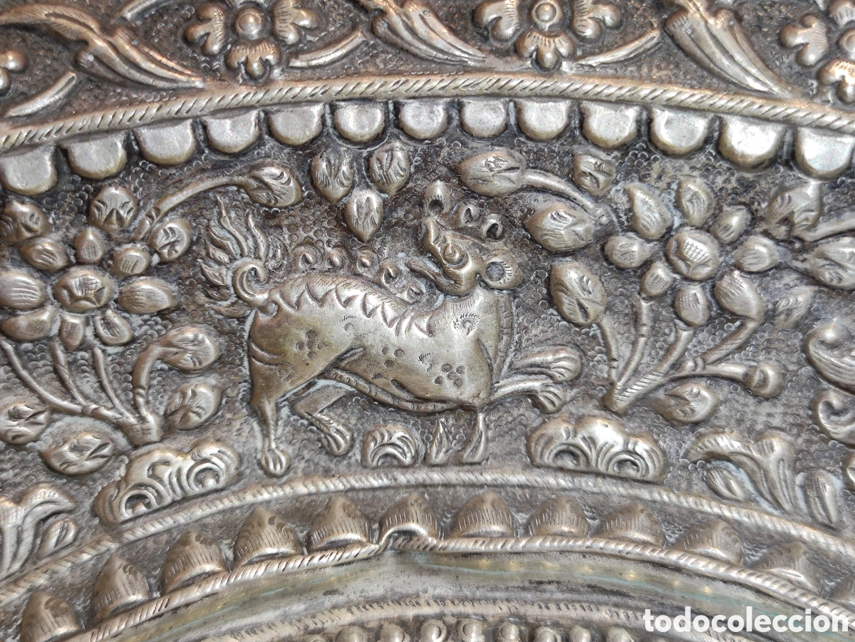 Antig&uuml;edades: PLATA, SILVER DISH, INDIA, INDIAN CUTCH SOLID SILVER DEEP DISH, XIX CENTURY - Foto 4