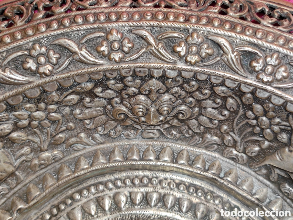 Antig&uuml;edades: PLATA, SILVER DISH, INDIA, INDIAN CUTCH SOLID SILVER DEEP DISH, XIX CENTURY - Foto 3