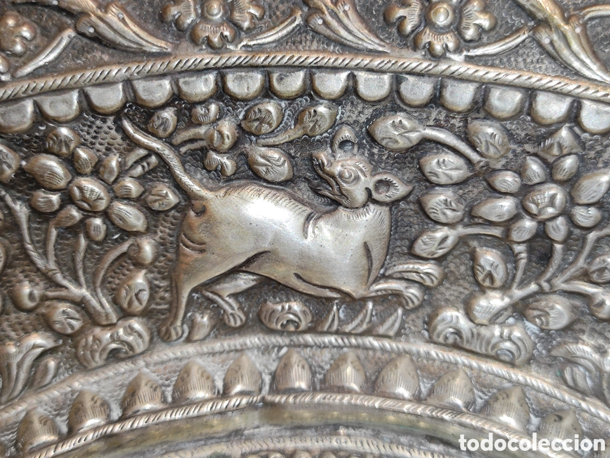 Antig&uuml;edades: PLATA, SILVER DISH, INDIA, INDIAN CUTCH SOLID SILVER DEEP DISH, XIX CENTURY - Foto 6