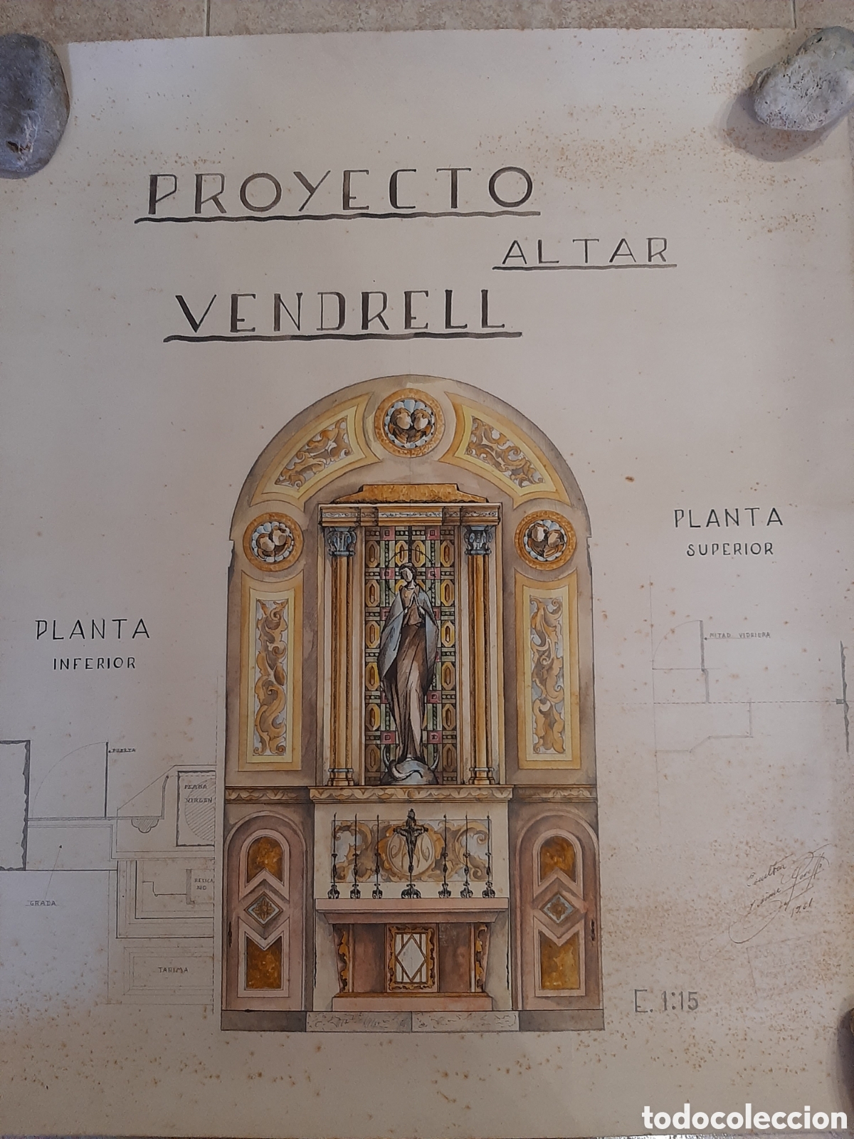 Antig&uuml;edades: PROYECTO ALTAR DIBUJO A COLOR - Foto 1