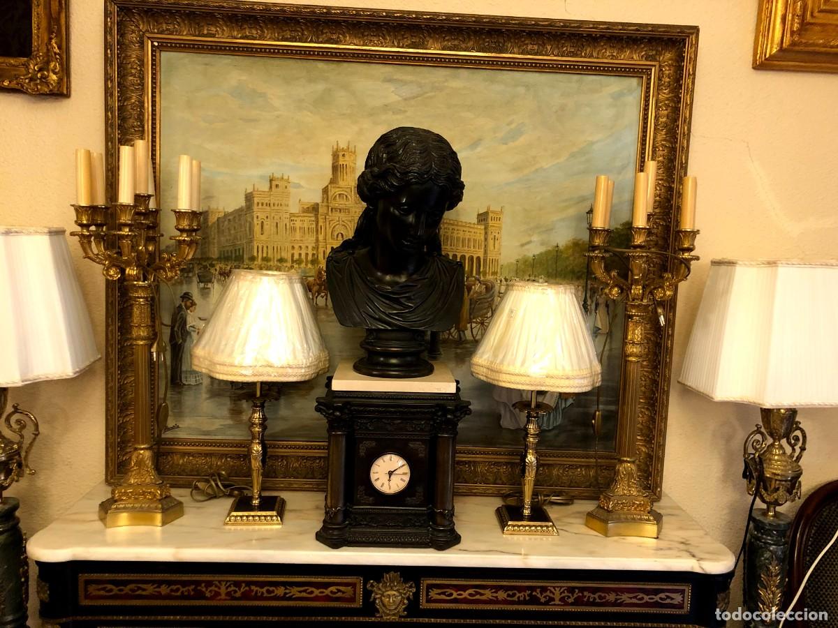 Antig&uuml;edades: Pareja de l&aacute;mparas en bronce 3 - Foto 1