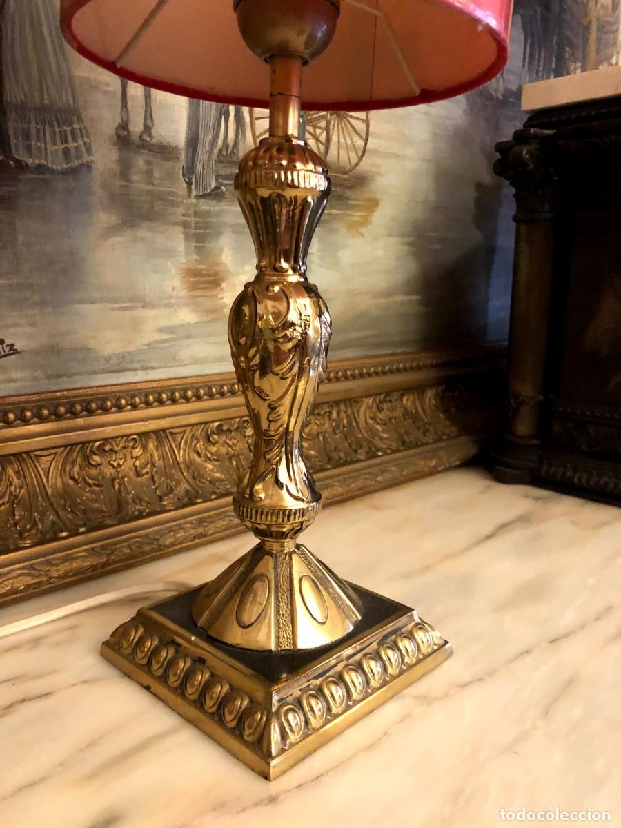 Antig&uuml;edades: Pareja de l&aacute;mparas en bronce 6 - Foto 5