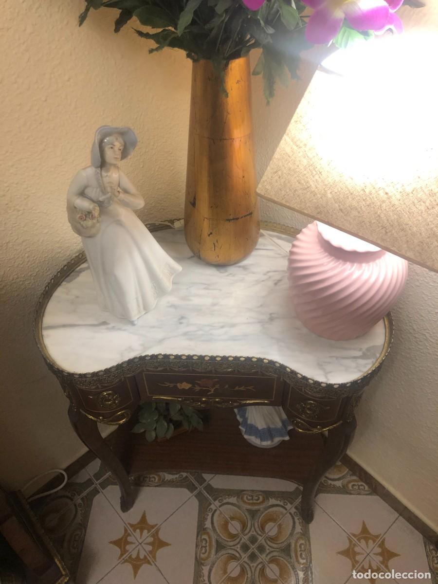 Antig&uuml;edades: L&aacute;mpara de porcelana rosa - Foto 5