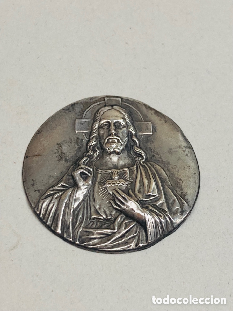 Antig&uuml;edades: Medalla de plata religiosa - Foto 1