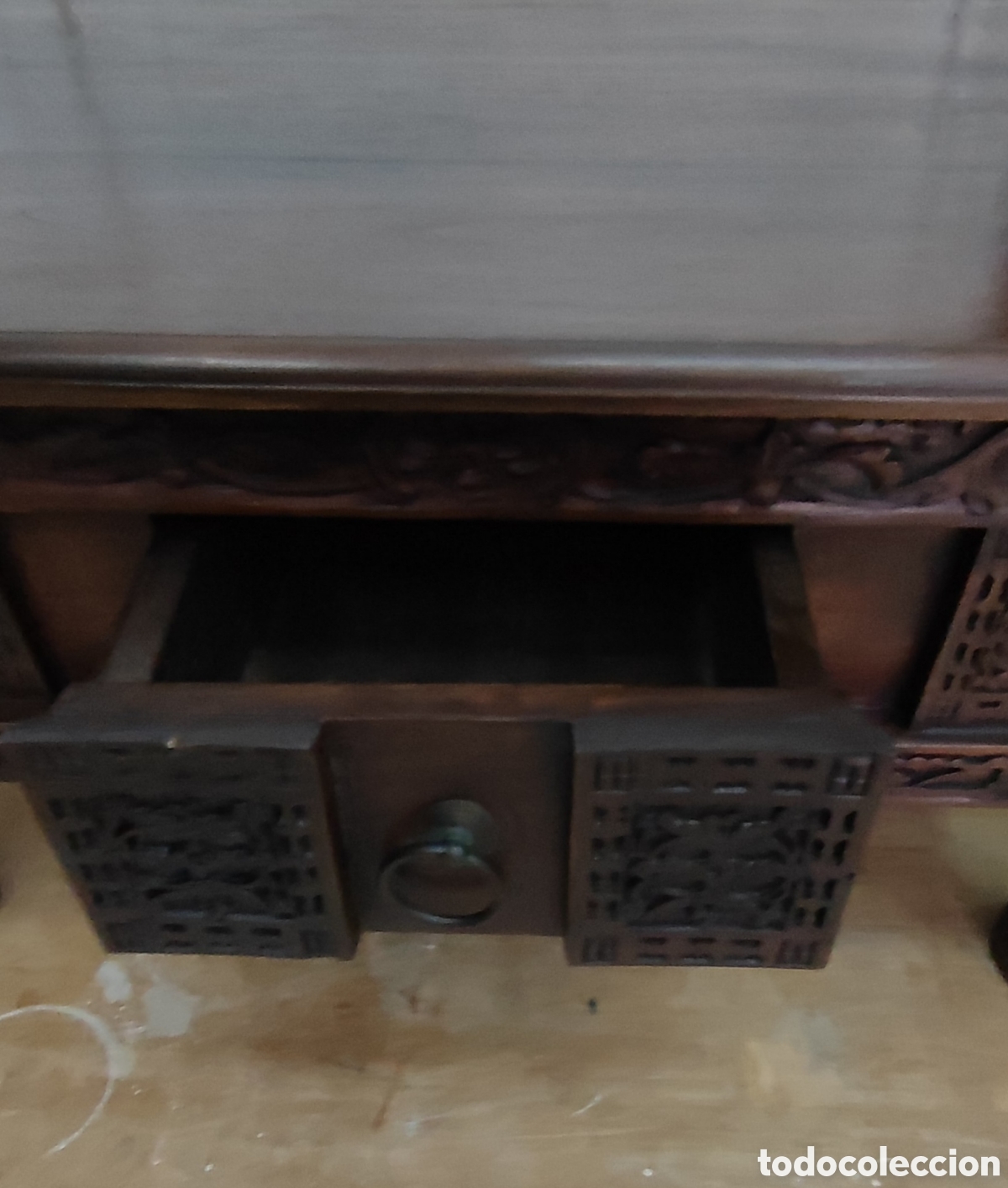 Antig&uuml;edades: Mesa de sof&aacute; tallada ,de la Isla de Java - Foto 7