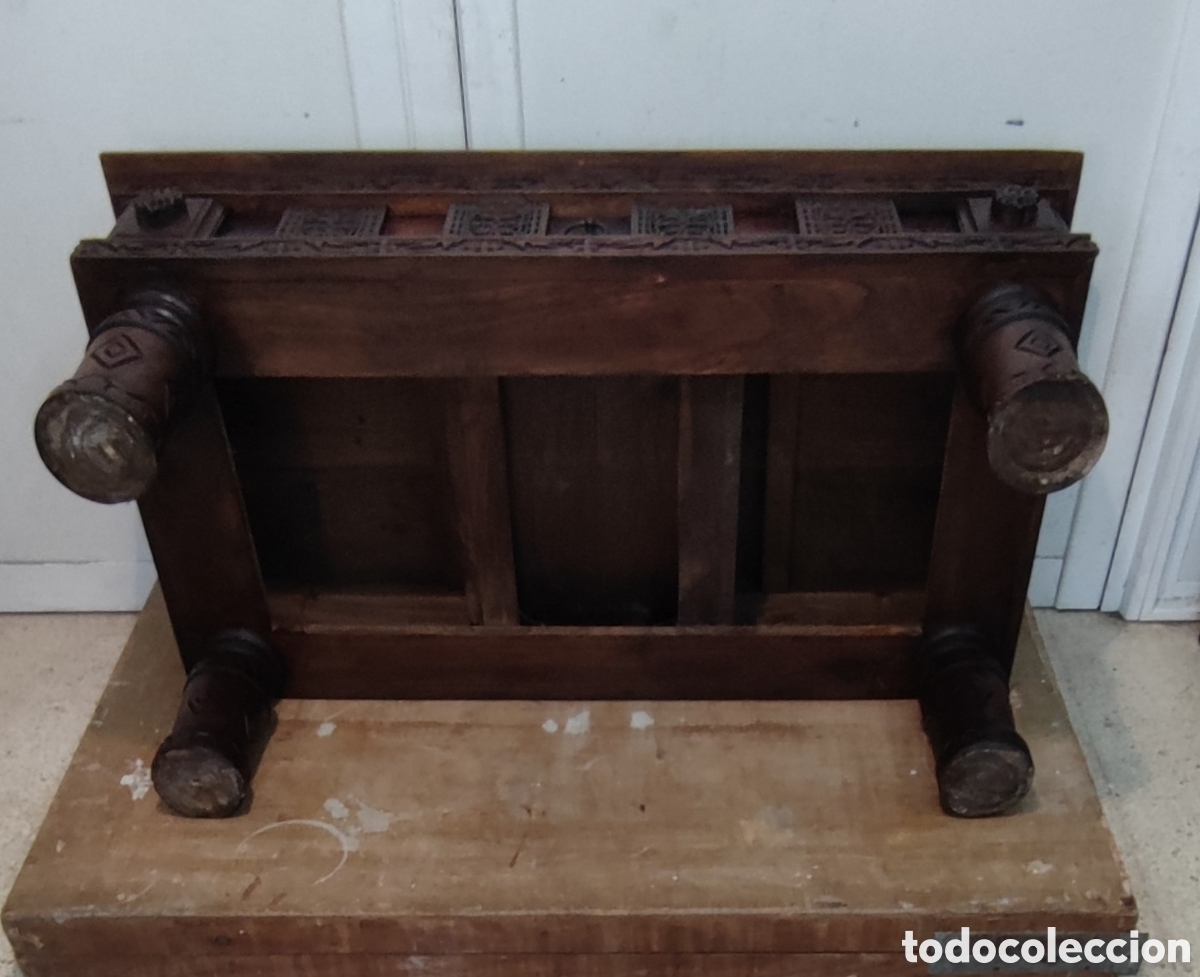 Antig&uuml;edades: Mesa de sof&aacute; tallada ,de la Isla de Java - Foto 23