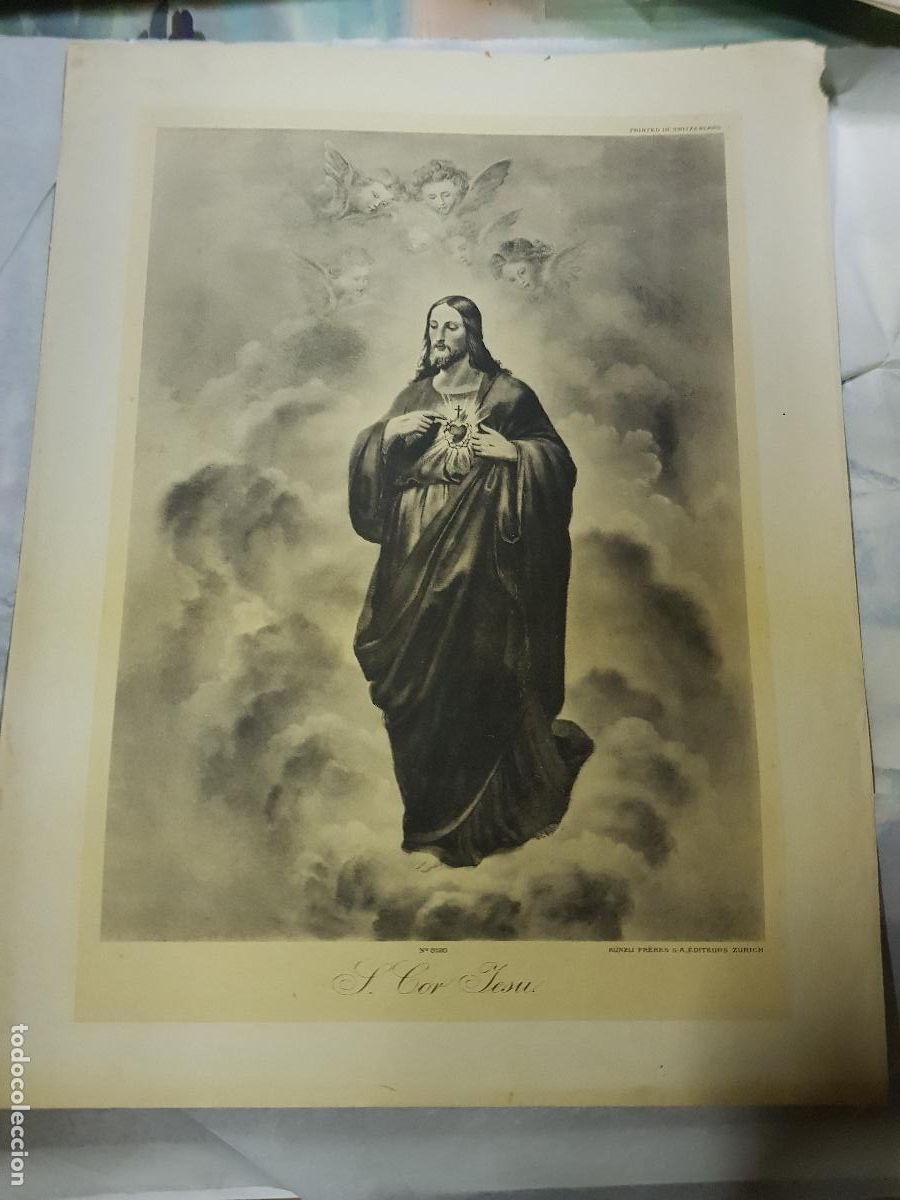 Antig&uuml;edades: CORAZON DE JESUS 39X50 CM - Foto 1