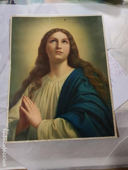 Antig&uuml;edades: VIRGEN MARIA 33X42 CM - Foto 1