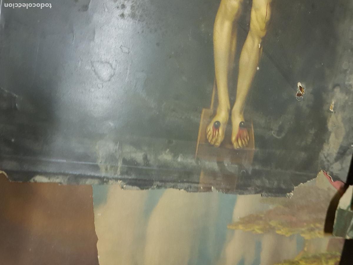 Antig&uuml;edades: CRISTO EN LA CRUZ 47X64 CM - Foto 2