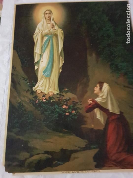 Antig&uuml;edades: VIRGEN LOURDES48X62 CM - Foto 5