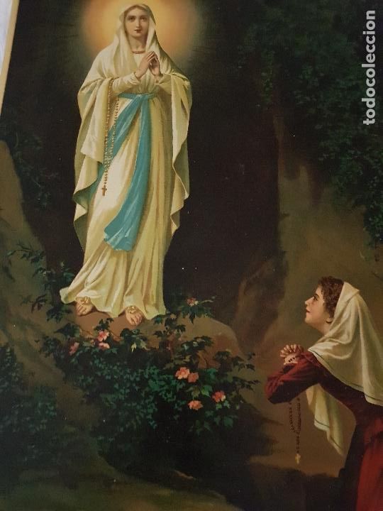 Antig&uuml;edades: VIRGEN LOURDES48X62 CM - Foto 1