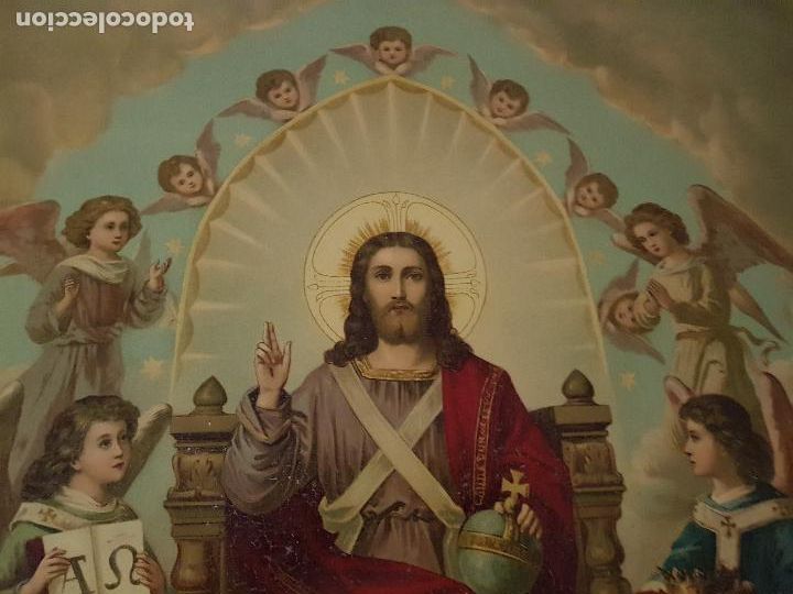 Antig&uuml;edades: JESUS 48X62 CM - Foto 2