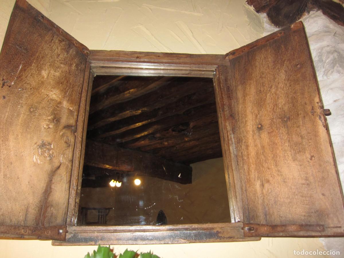 Antig&uuml;edades: Antigua Ventana con Espejo - Foto 2