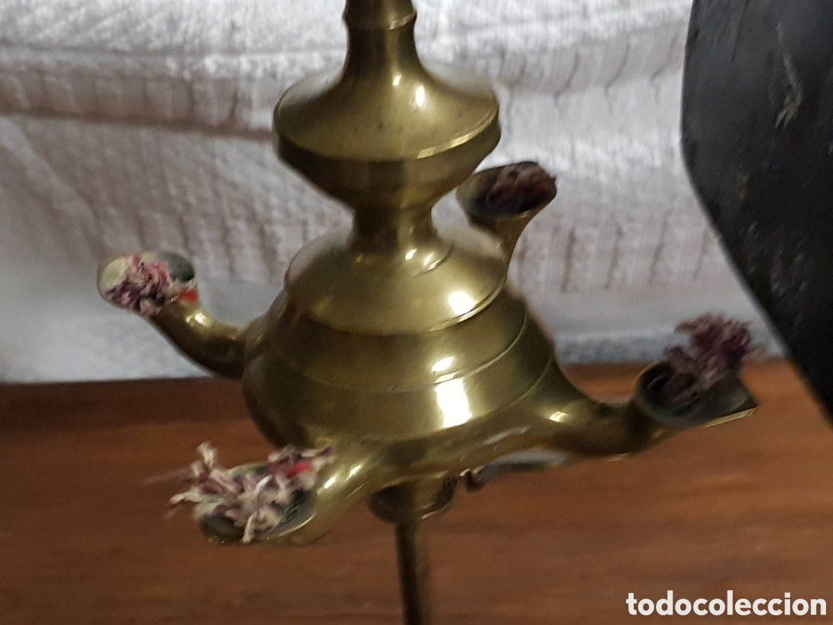 Antig&uuml;edades: Lampara de aceite antigua - Foto 4