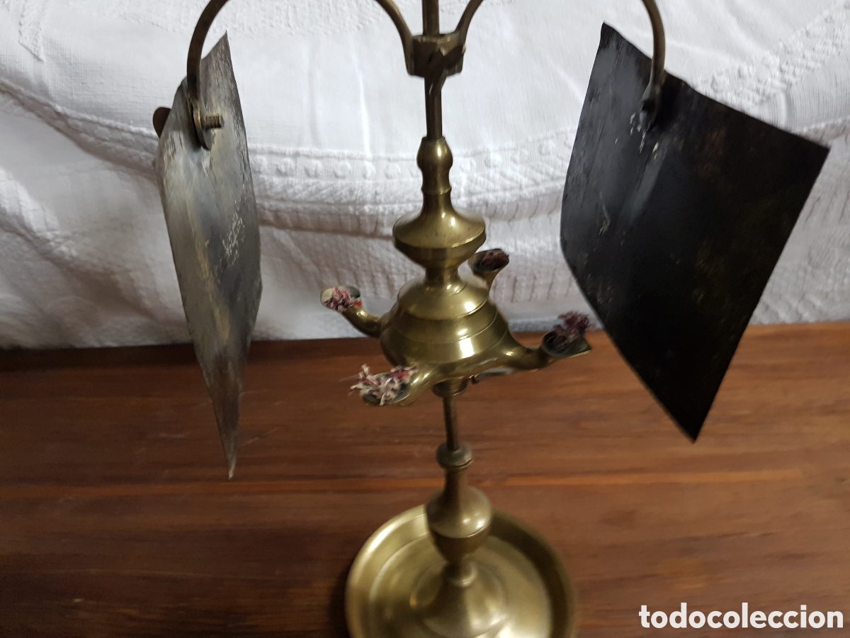 Antig&uuml;edades: Lampara de aceite antigua - Foto 1