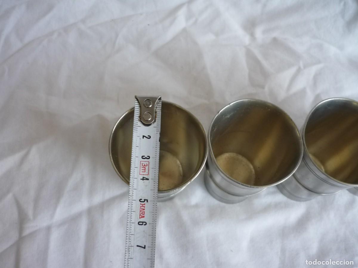 Antig&uuml;edades: 4 vasos de esta&ntilde;o Handgegossen - Foto 7