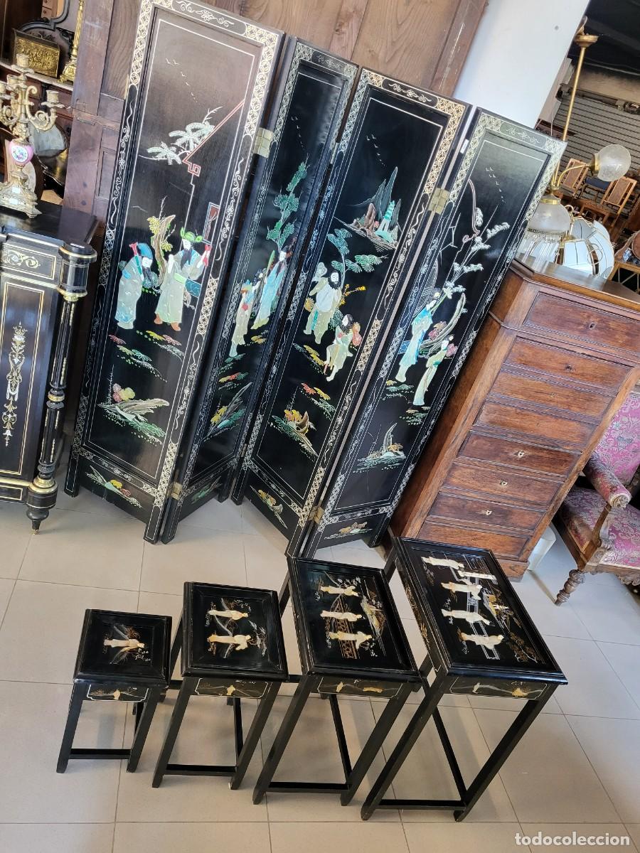 Antig&uuml;edades: Biombo de Estilo Chinesco - Foto 3