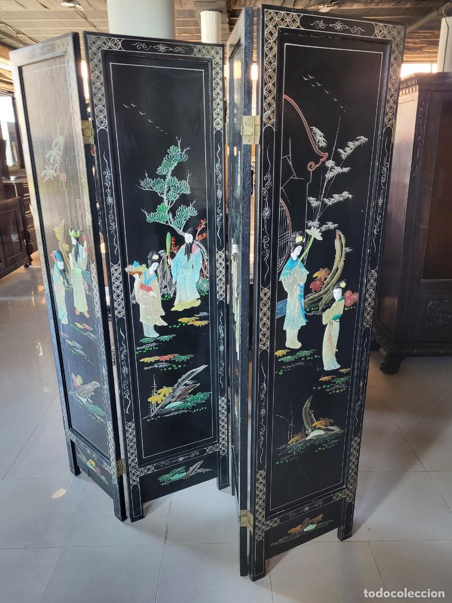 Antig&uuml;edades: Biombo de Estilo Chinesco - Foto 4