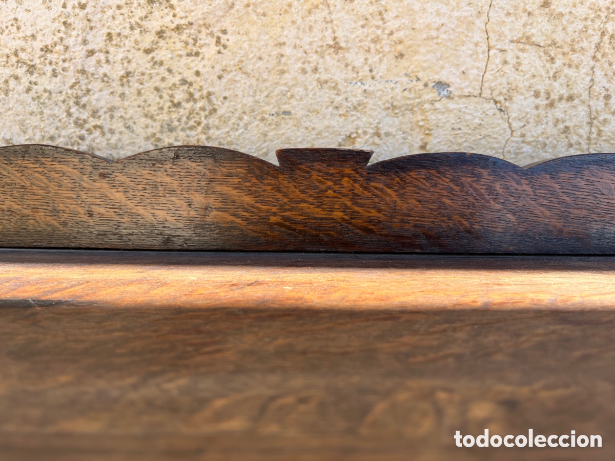 Antig&uuml;edades: Mesilla antigua en madera de roble, para restaurar. - Foto 8